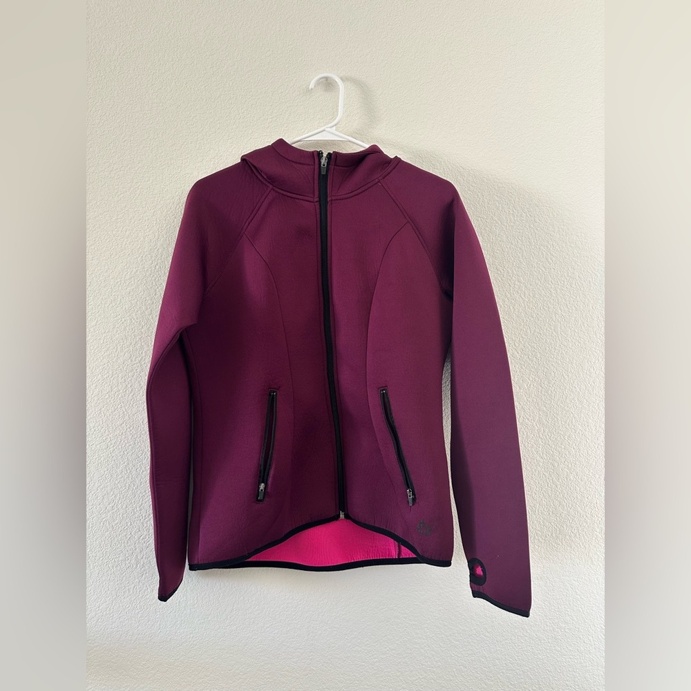 RBX Purple Jacket with Hood and Water-Resistant Fabric